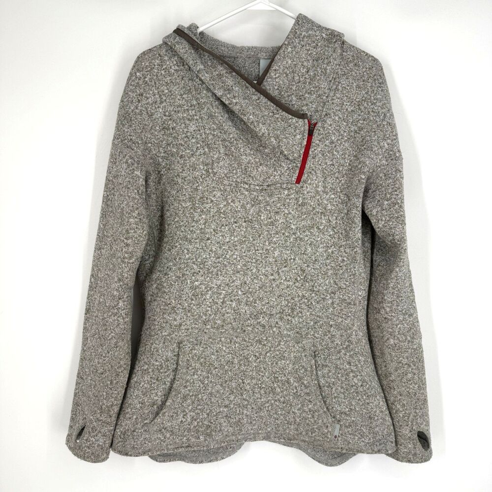 Stio Sweetwater Fleece Hoodie Grey Outdoor Gorpcore Hike Camp Womens Size Large
